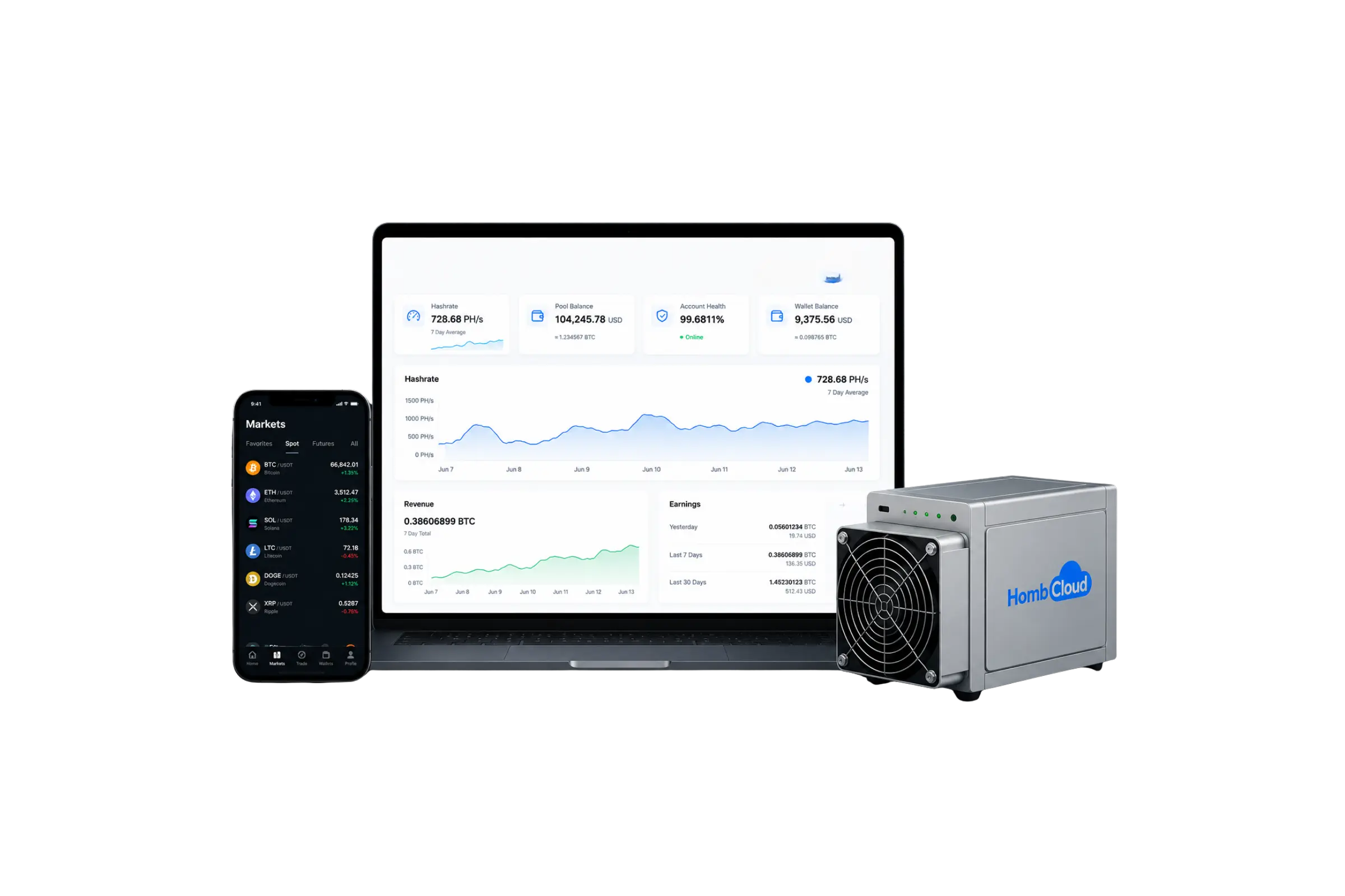 Homb Cloud, Bitcoin cloud mining and hosting miners in one place.